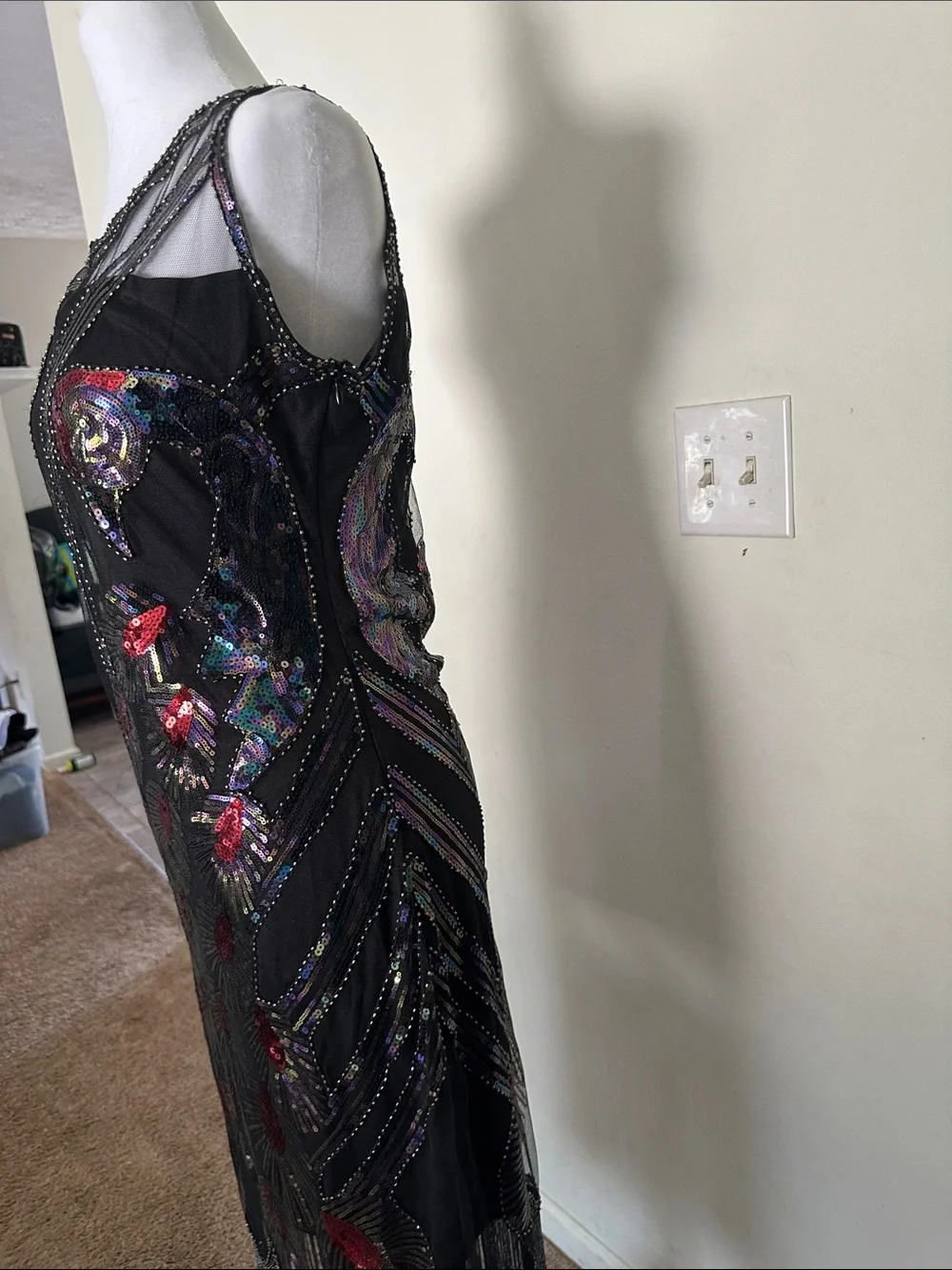 BABEYOND Coucoland 1920s
Peacock Flapper Dress for Women, M, Black, Multicolor - Picture 3 of 15